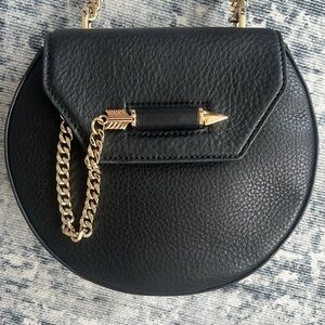 Wilma-C Round Leather Shoulder Bag